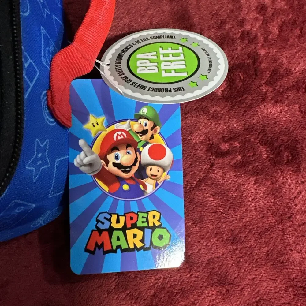 Nintendo Bioworld Super Mario Bros Lunch Case NWT Insulated Soft Bag Yoshi Toad